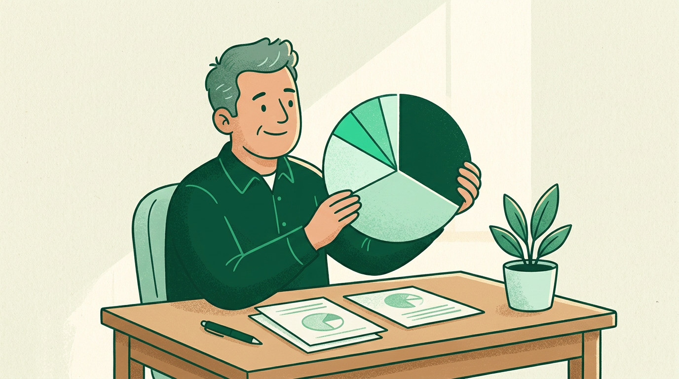 Gráfico ilustrativo de una cartera diversificada con distintos tipos de activos financieros
